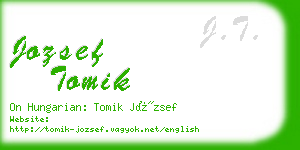 jozsef tomik business card